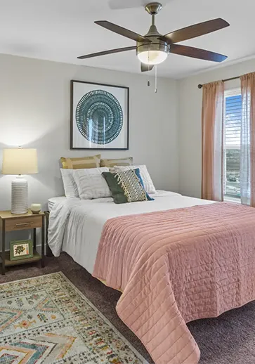 furnished apartment bedroom